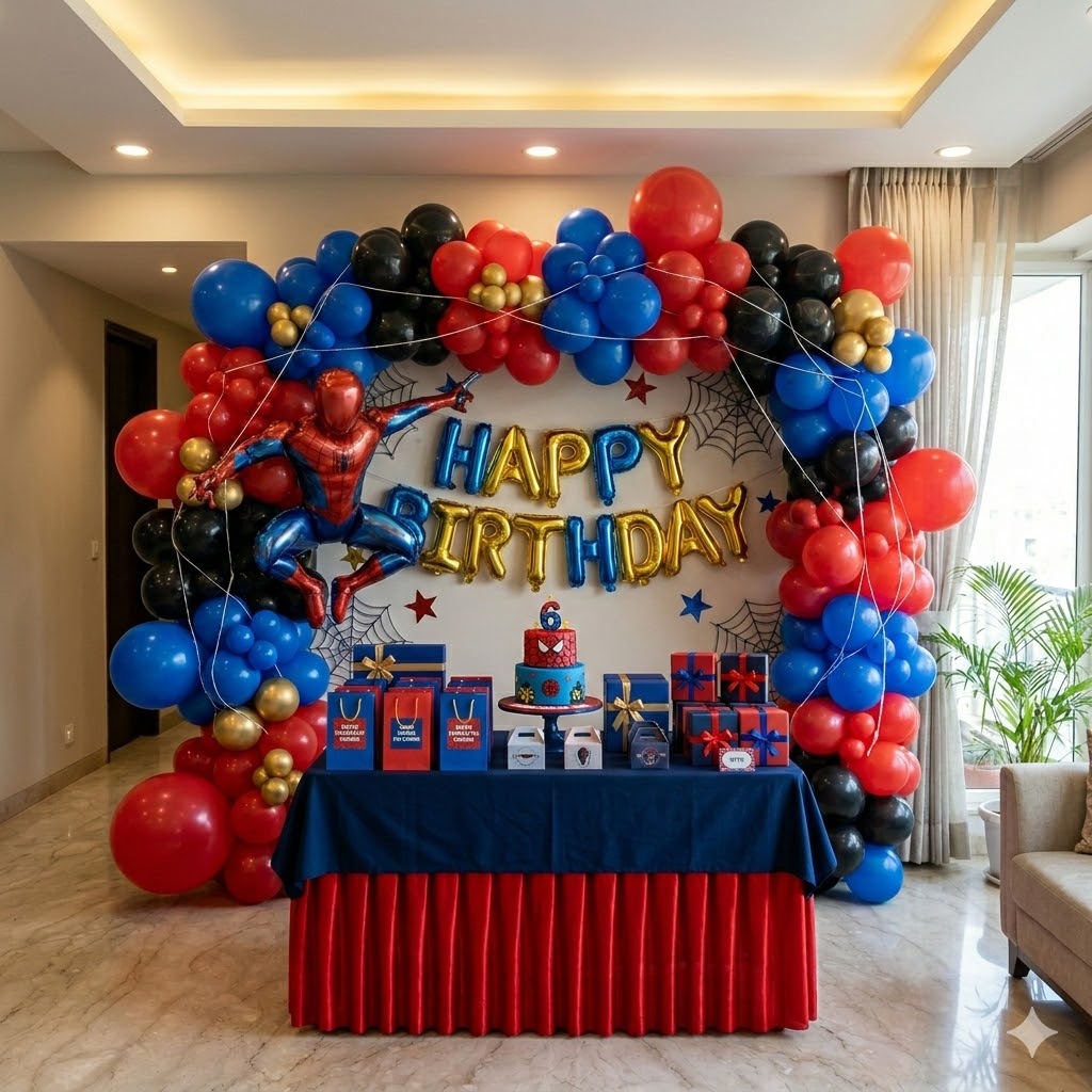 Spiderman Birthday Decoration in Delhi